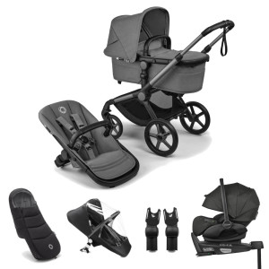 Bugaboo Fox 5 Renew + akcesoria - Graphite/Moon Grey-Moon Grey