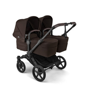 Bugaboo Donkey 6 Twin - Black-Cocoa Brown