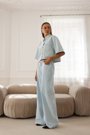 River Spodnie Jeansowe Wide leg