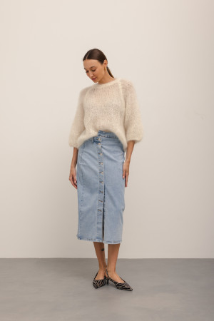 MG617 Spódnica Jeansowa Z Guzikami