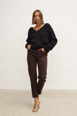 W3276 Spodnie Jeansowe Chocolate