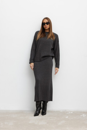 Cara Komplet Z Wełny Merino Gray