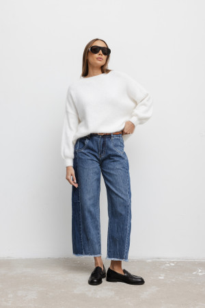 LZ2016 Spodnie Jeansowe Straight Cropped