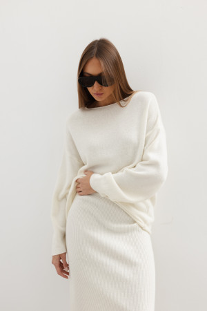 Cara Komplet Z Wełny Merino Cream