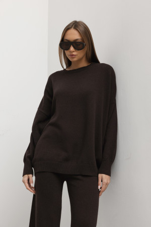 Elliot Sweter Z Kaszmirem Coffee