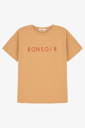 Bonsoir T-shirt Z Nadrukiem Honey