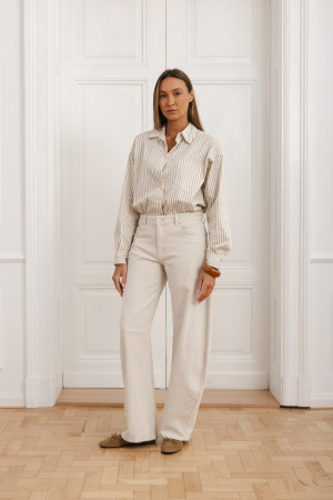 W3717 Spodnie Jeansowe Barrel Cream