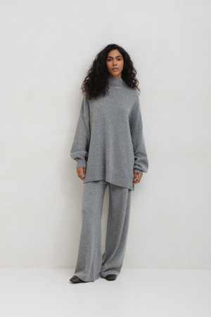 James Komplet Z Wełny Merino Gray