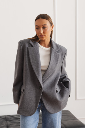 Mara Marynarka Wełniana Oversize Gray