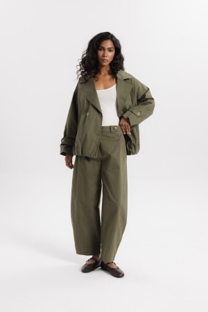 Shayla Spodnie Barrel Khaki