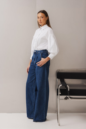RD2758 Spodnie Jeansy Wide Leg Blue