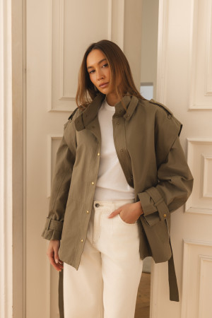 Safira Kurtka Bawełniana Khaki