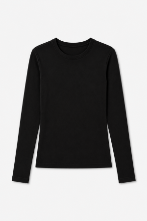 Enzo Longsleeve Z Kaszmirem Czarny