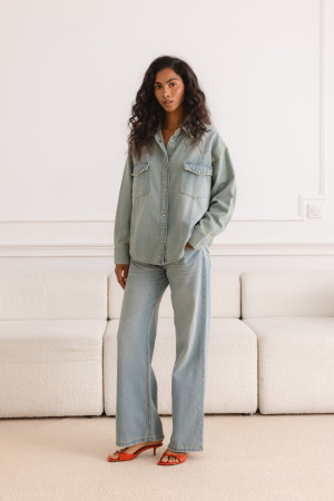 DAB5309 Spodnie Jeansowe Wide Leg