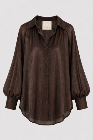 Silvana Koszula Oversize Brązowa