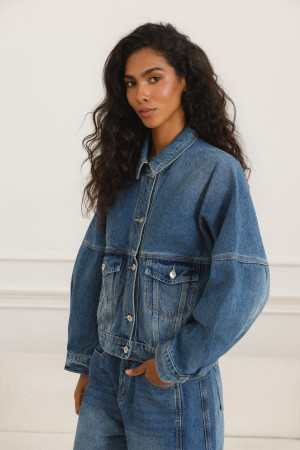 WZ8305 Kurtka Jeansowa Blue