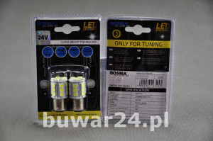 ŻARÓWKA/3253/24V LED 24XSMD 5050 BAY15D WHITE 2szt