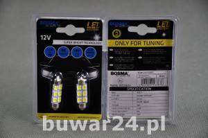 ŻARÓWKA /3833/12V LED 6xSMD SV8,5 WHITE 2szt