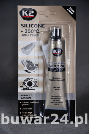 K2 CZARNA USZCZELKA SILIKONOWA 85g 350 C