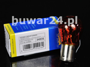 ŻARÓWKA /3493S/ 24V 21W ŻÓŁTA