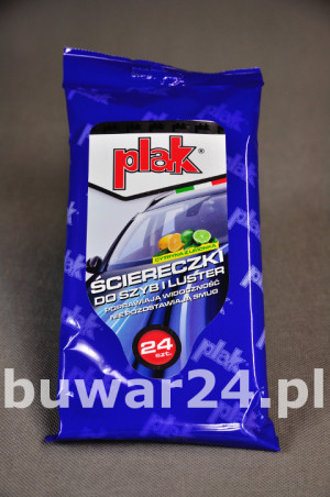 PLAK ŚCIERECZKA DO CZYSZCZENIA SZYB CYTRYNA 24 szt