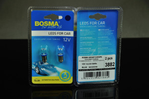ŻARÓWKA /3882/ 12V 1xLED BA9s BLUE kpl