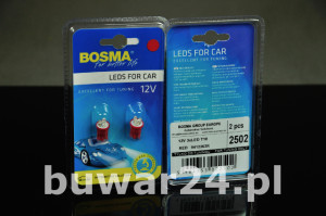 ŻARÓWKA /2502/ 12V3xLED T10 RED kpl
