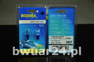 ŻARÓWKA /2427/ 12V 1xLED T10 BLUE kpl