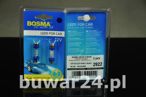 ŻARÓWKA /2922/ 12V 6xLED SV8 BLUE kpl