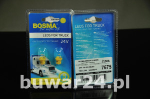ŻARÓWKA /7675/ 24V LED STAND B8,5d żółty