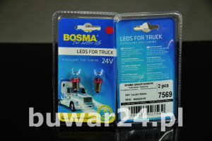 ŻARÓWKA /7569/ 24V 1xLED BA9s RED STAND
