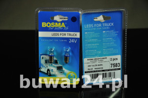 ŻARÓWKA /7583/ 24V LED BA9s niebieski