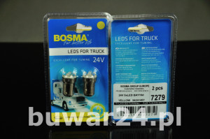 ŻARÓWKA /7279/ 24V LED STAND. BYA15d.żółty