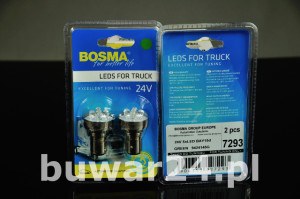ŻARÓWKA /7293/ 24V LED STAND.BYA15d zielony