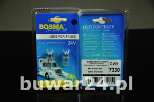 ŻARÓWKA /7330/ 24V 6xLED T13 STAND.BLUE blister