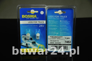 ŻARÓWKA /7453/ 24V 4xLED T10 BIAŁY 6000K standar.blist