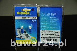 ŻARÓWKA /7484/ 24V T10 LED STAND. niebieski diamond syst.