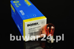 ŻARÓWKA /6616/ 24V 21W BA15s Orange