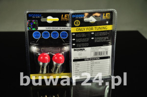 ŻARÓWKA /5332/ 12V LED 9xSMA BA15s RED MAT 2 szt
