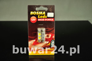 ŻARÓWKA /8368/ 12V 2xLED HIGH POWER SV8,5 BIAŁA