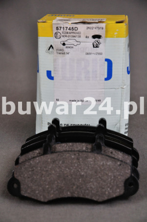 KLOCKI HAMULCOWE JURID 571745D FORD TRANSIT 80-120 14"
