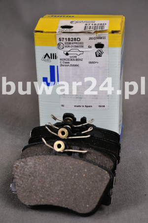 KLOCKI HAMULCOWE JURID 571828D MERC.W202 CLASSE C P.