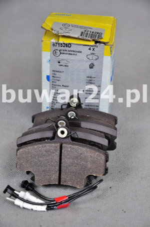 KLOCKI HAMULCOWE JURID 571526D RENAULT CLIO 90> SYS.LUCAS