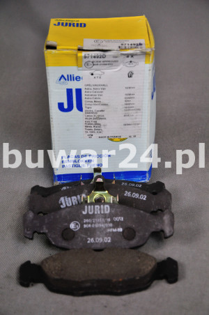 KLOCKI HAMULCOWE JURID 571492D DAEWOO, OPEL, VAUXHALL P.91-