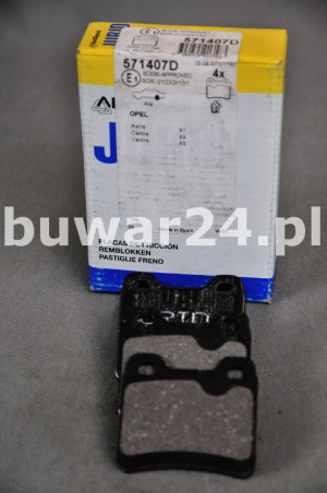 KLOCKI HAMULCOWE JURID 571407D OPEL KADETT, ASTRA, VECTRA TYŁ