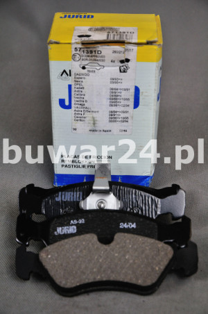 KLOCKI HAMULCOWE JURID 571391D DAEWOO, OPEL, VAUXHALL ASTRA P