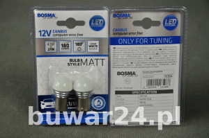 ŻARÓWKA /5066/ 12V LED 9xSMD BAY15D WHITE MAT 2szt