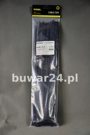 BOSMA OPASKA ZACISKOWA 4,8x430 mm Trytytki czarne