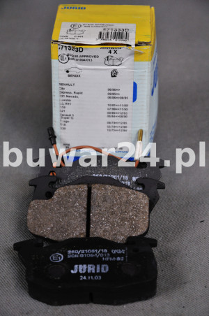 KLOCKI HAMULCOWE JURID 571333D RENAULT R5-21 PRZÓD