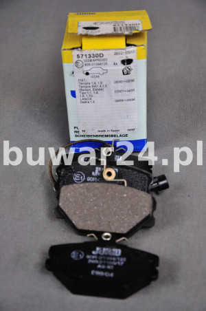 KLOCKI HAMULCOWE JURID 571330D LANCIA - FIAT TIPO TEMPRA PRZÓD